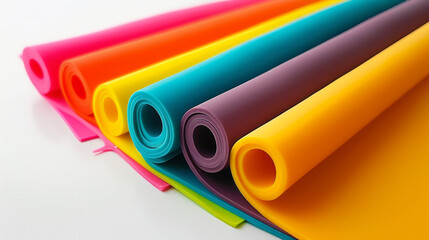 Rolls of custom colored silicone sheet and sheeting